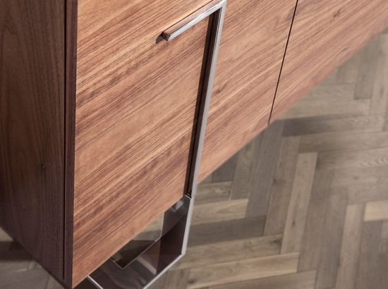 Сервант MK2103SB /3221 из орехового дерева и хромированной стали