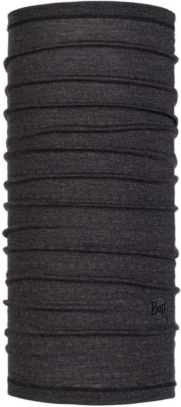 Тонкий шерстяной шарф-труба Buff Wool lightweight Cubic Charcoal Фото 1