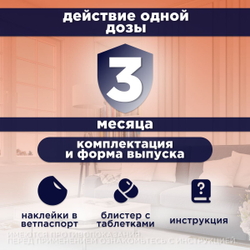 Таблетки от гельминтов для кошек Празител, 2 таб. Празиквантел/Пирантел