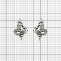 "Красс" серьги в серебряном покрытии из коллекции "Dragon" от Jenavi с английским замком