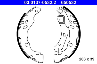 ATE - 03013705322-ATE - Brake Shoe Set