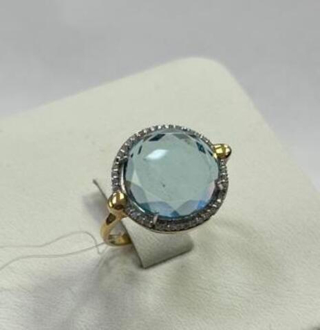 Кольцо из золота с аквамарином
