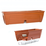 ЯЩИК БАЛКОННЫЙ "LIDO" 2 дренажн. картриджа ТЕРРАКОТОВЫЙ (М) V12,3л 60*18*16,5*