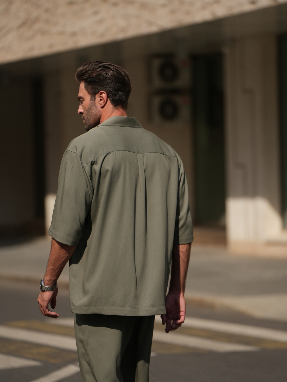 Рубашка с коротким рукавом | olive