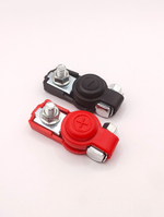 Клеммы для аккумулятора. Клеммы АКБ универсальные комплект 2шт. (+) (-). Клемы АКБ крепление болт с гайкой