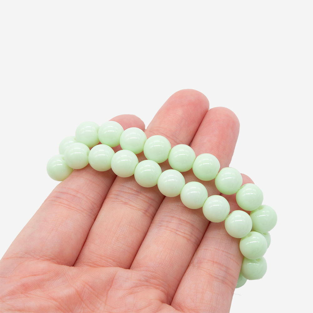 Хрустальный жемчуг, оттенок "Фисташковый макарун", шар 8,1мм