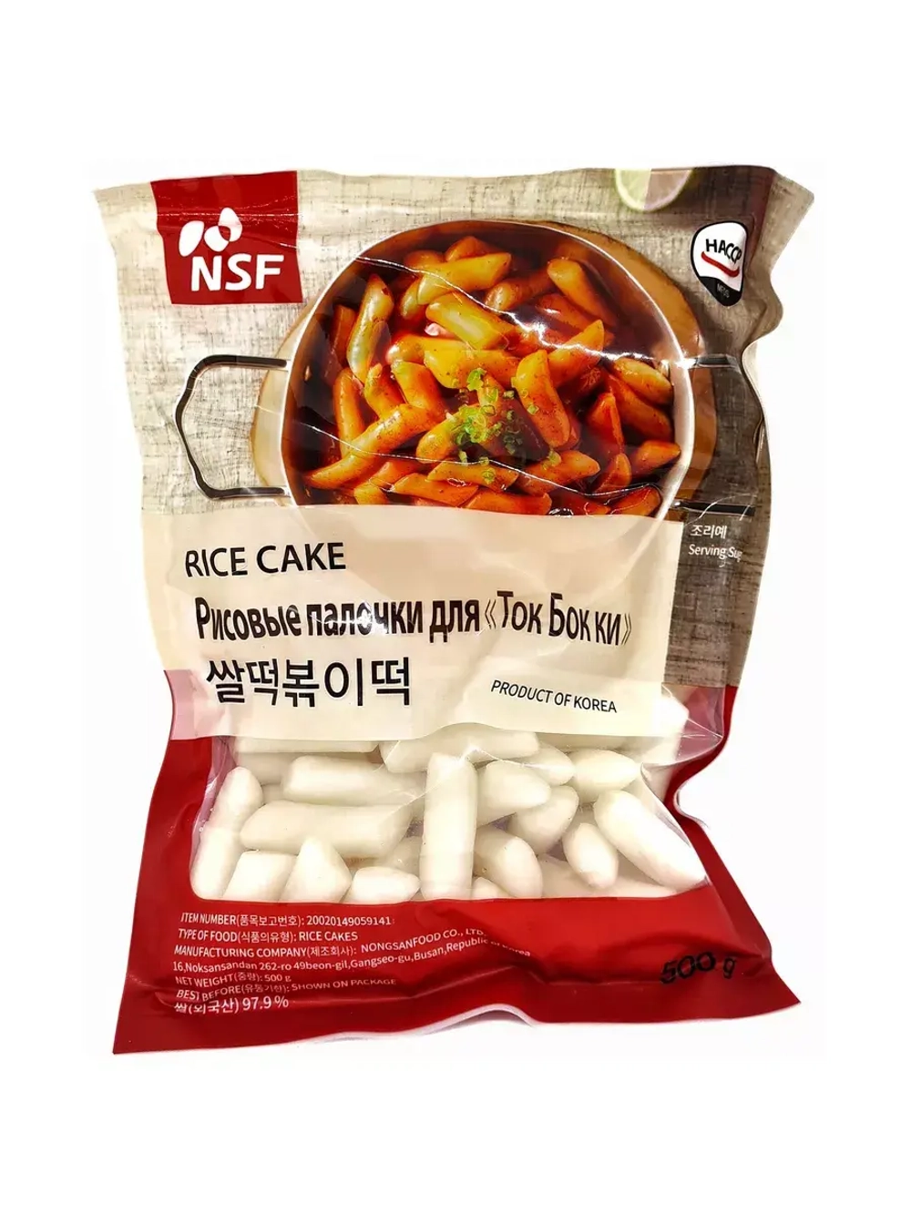 Рисовые палочки для Токпокки Tteokbokki 500 г