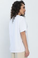 Футболка Аника (белая/коты) Б13493-20М LT Collection