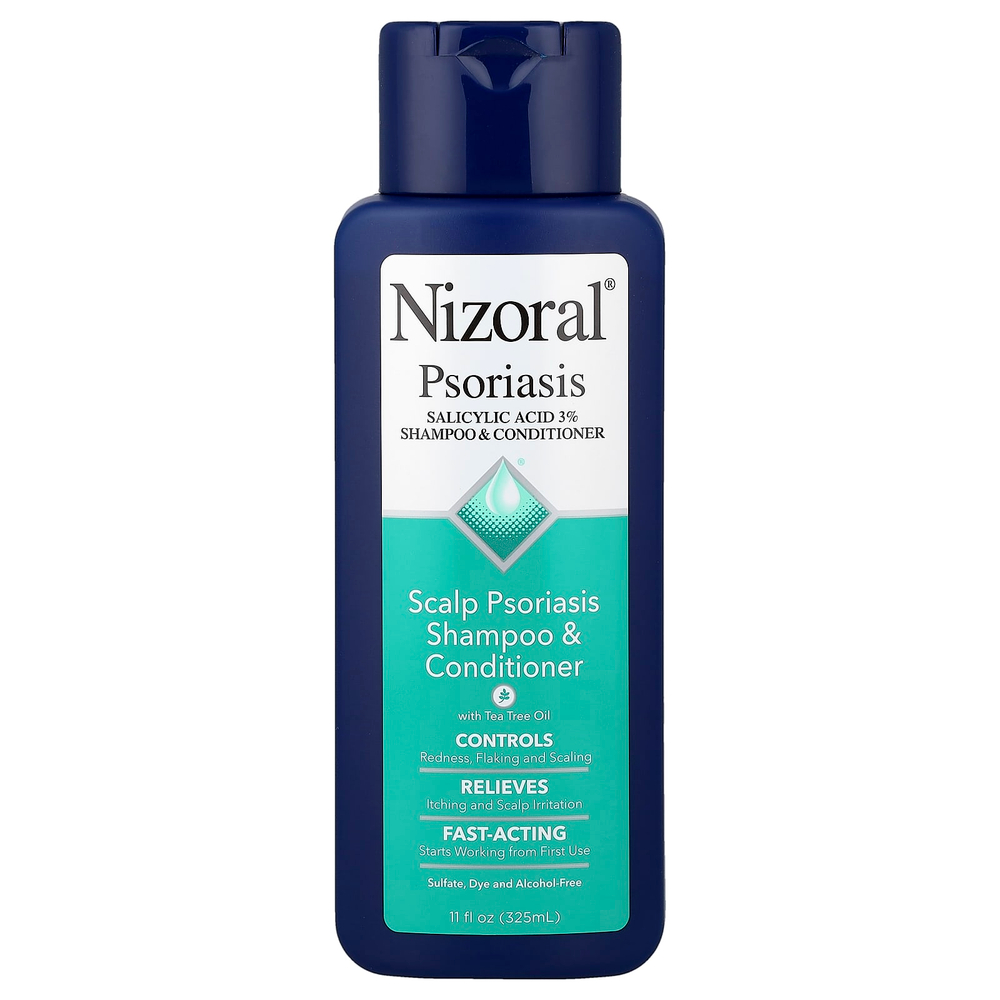 Nizoral, шампунь и кондиционер для кожи головы с псориазом, с маслом чайного дерева, 325 мл (11 жидк. унций)