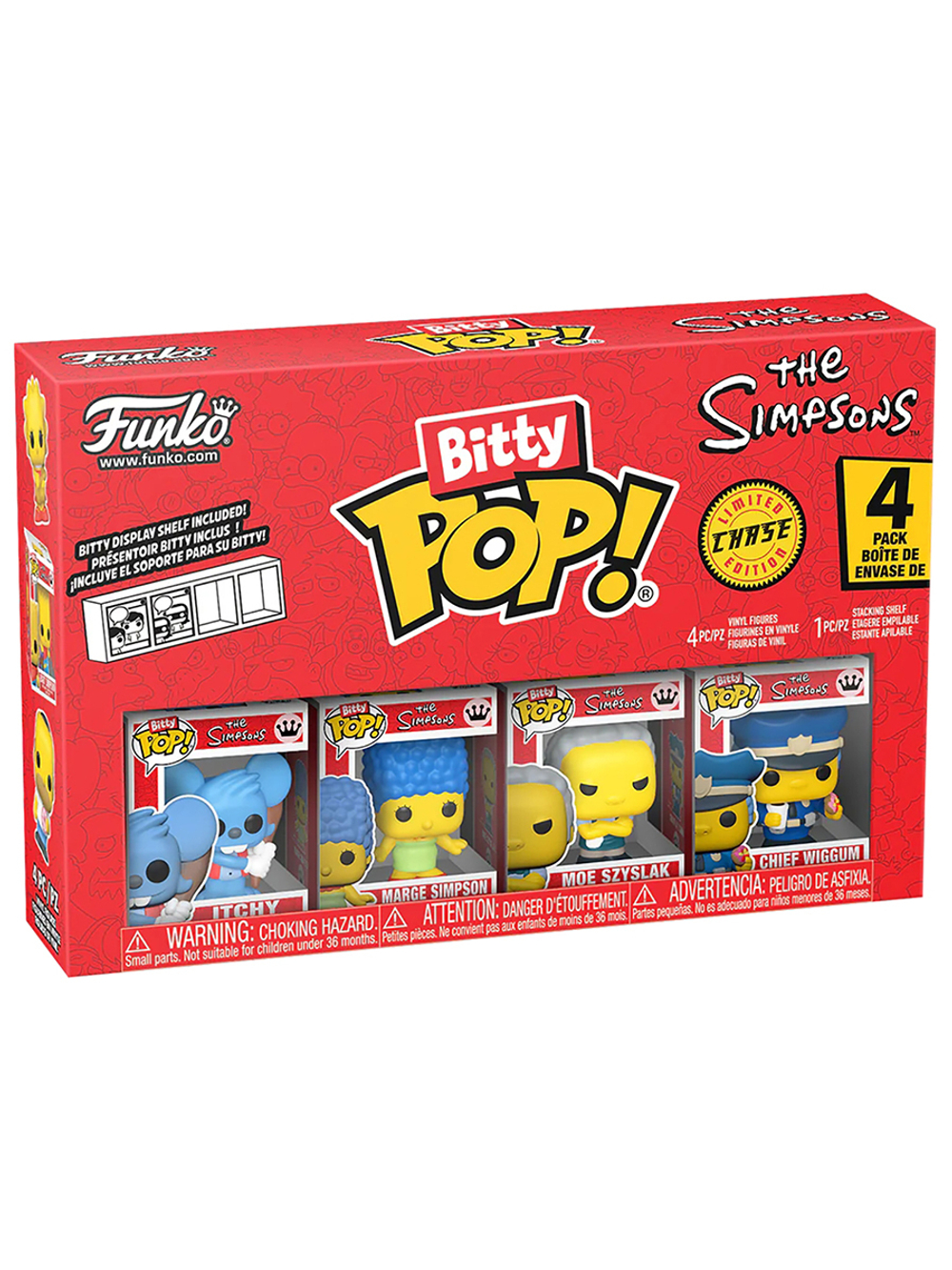 Фигурка Funko Bitty POP! Simpsons Itchy+Marge+Moe Szyslak+Сhase (1 of 4) 4PK 85708