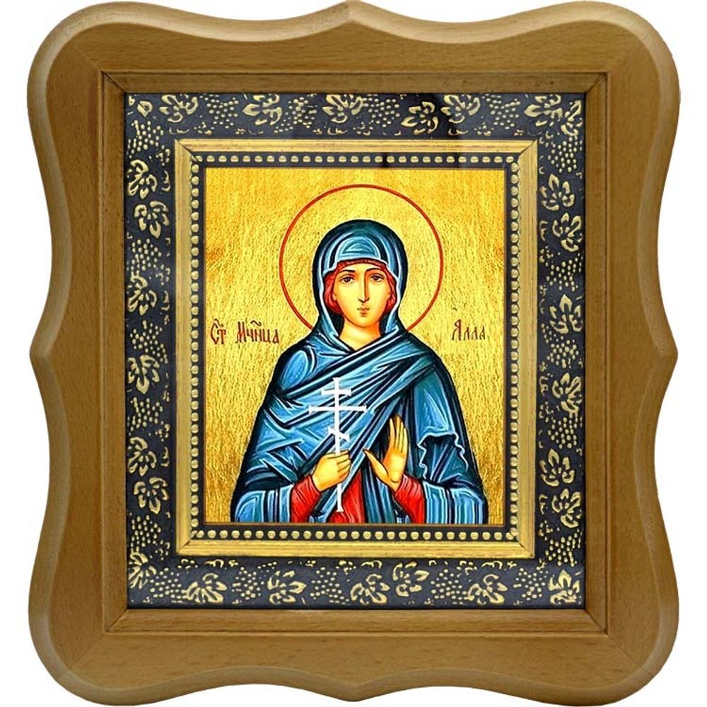 Алла Готфская Святая мученица. Икона на холсте.