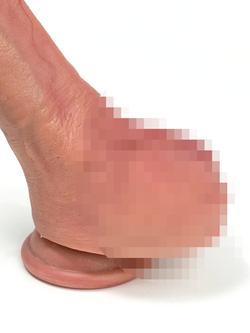 Фаллоимитатор на присоске с мошонкой и с фиксацией формы №58 SGAN 4.2X21.5, телесный (15.5 рабочая длина)