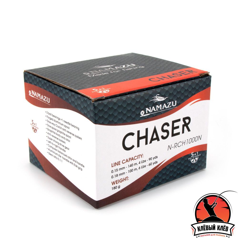 Катушка безынерционная Namazu Chaser NEW CH3000, 5+1 подш., метал. шпуля + запасная графит. шпуля/20