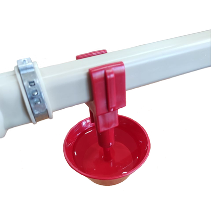 Чашечная поилка для молодняка на квадратной трубе, на 2 чашки