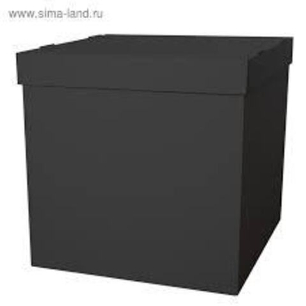 Коробка для воздушных шаров Черный, 60*60*60 см, 1 шт.