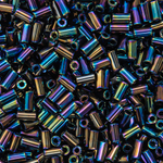 Японский бисер TOHO Bugle (стеклярус) 3mm (№86), металлизированный, непрозрачный глянцевый