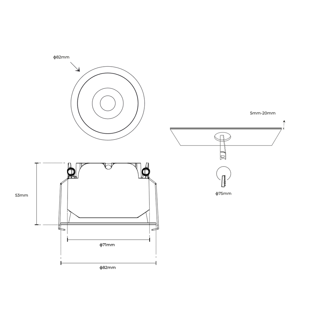 Встраиваемый светильник SPARK-75