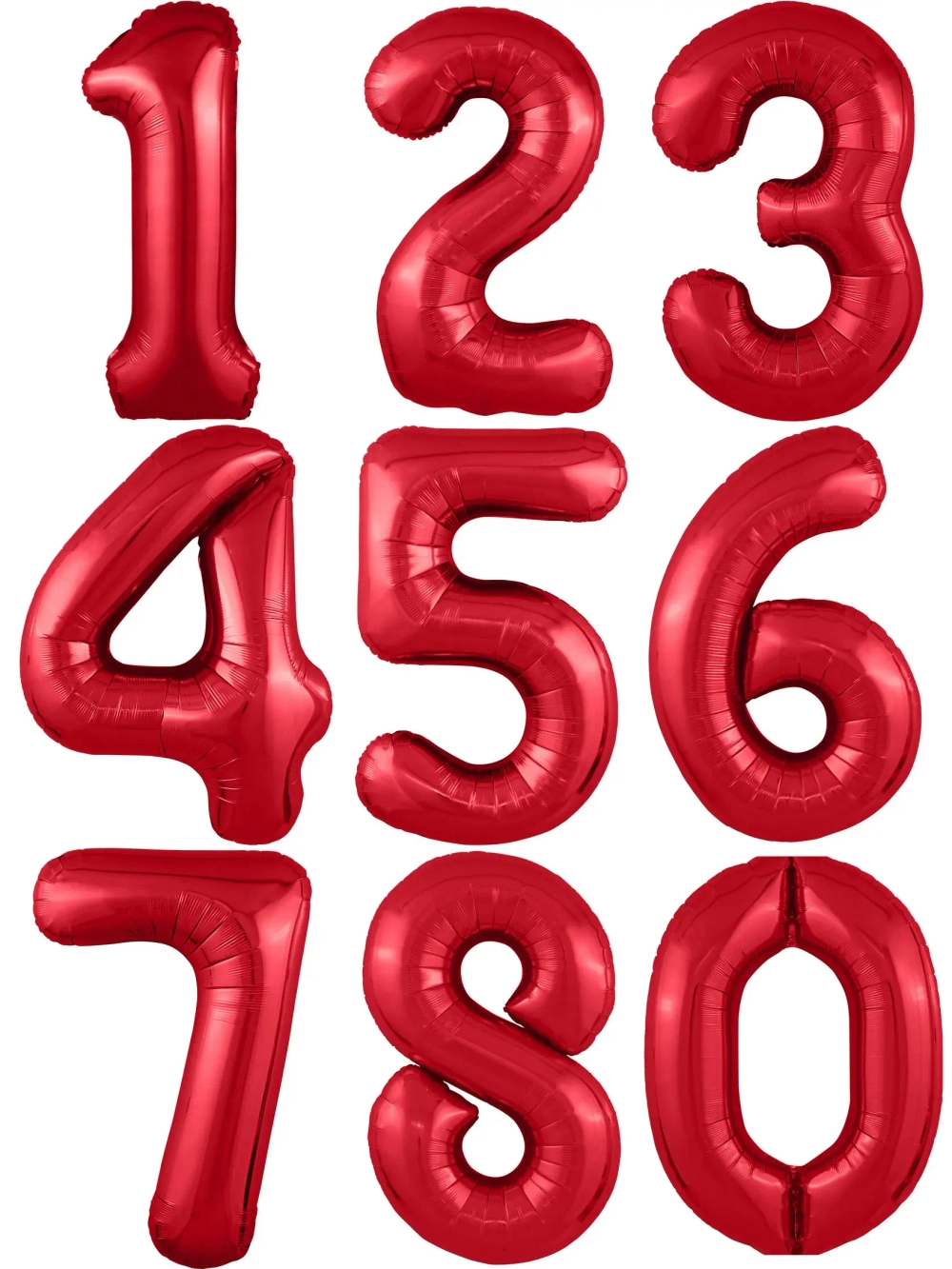 Цифра SLIM Красный