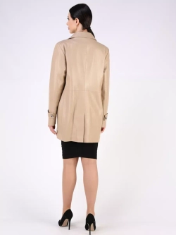 Кожаная куртка осень Турция тренч короткий