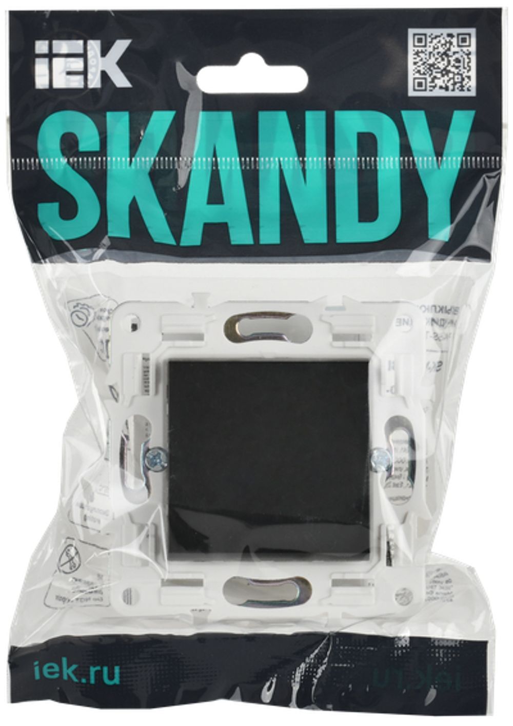 SKANDY Выключатель 1-клавишный кнопочный 10А SK-V14Bl черный IEK