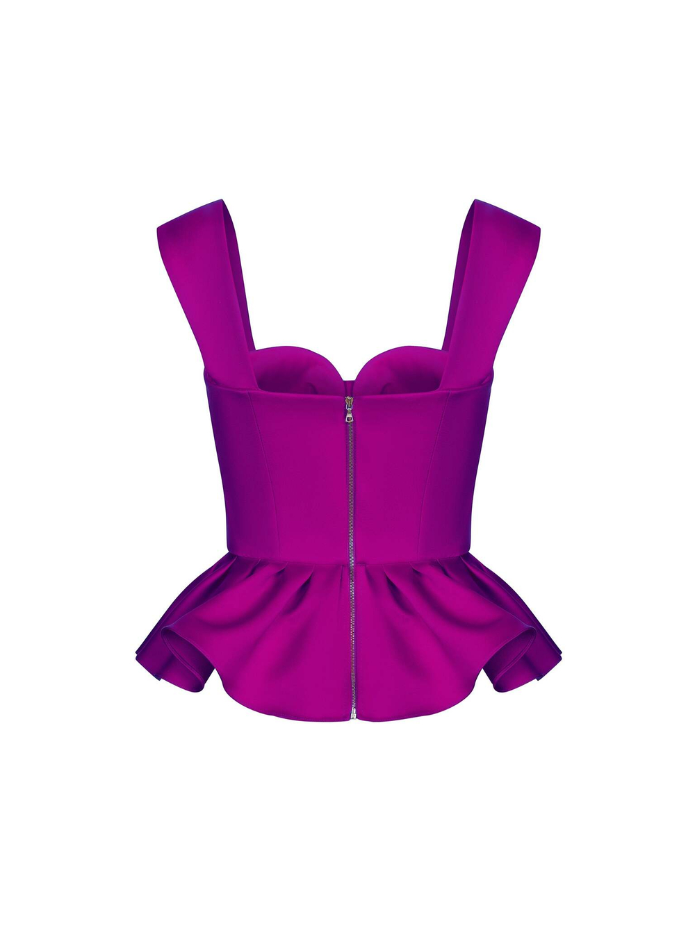 Топ-бюстье из атласа с баской