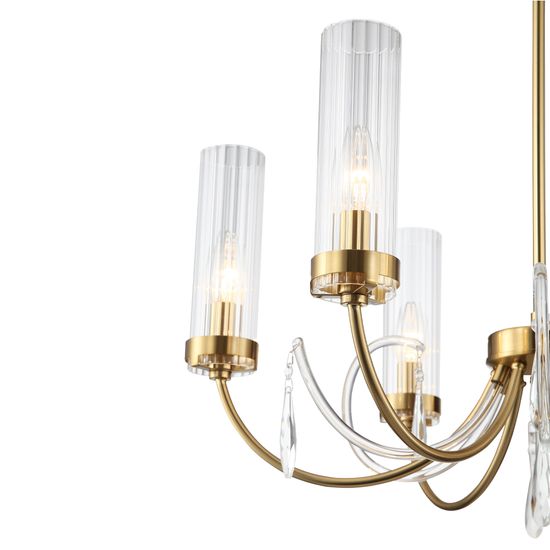 SL1400.303.10 Люстра подвесная ST-Luce Латунь/Латунь, Прозрачный E14 10*40W ILLUMIA