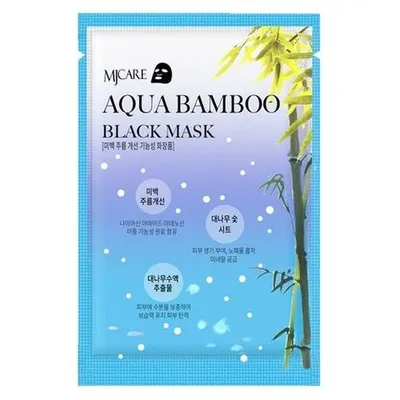 многофункциональная тканевая маска для лица чёрный бамбук Mijin 25г.