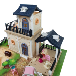 Игрушечный дом для куклы с мебелью и фигурками кор 686-008