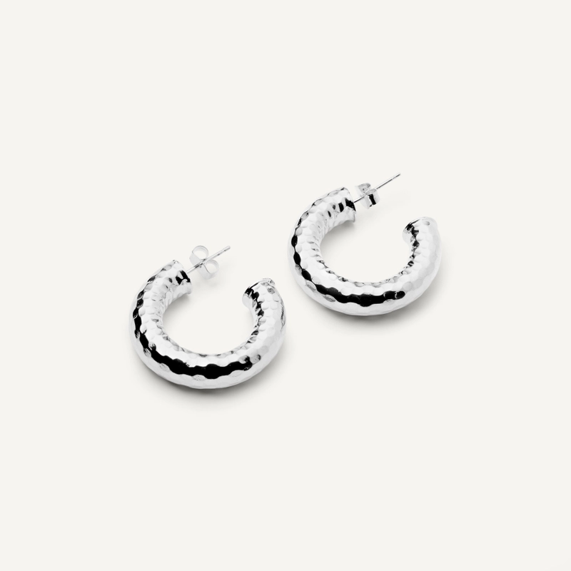 Серьги-кольца Фактурные – Серебро