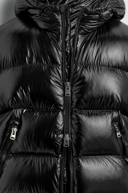 ZARA ПУХОВИК WATER-REPELLENT С НАПОЛНИТЕЛЕМ ИЗ 100% ПЕРА, ЧЕРНЫЙ