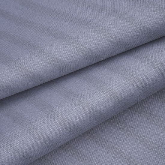 КПБ  Grey ,  Дуэт макси, 70х70, простыня 160х200х30, страйп полисатин, DOMTEKC