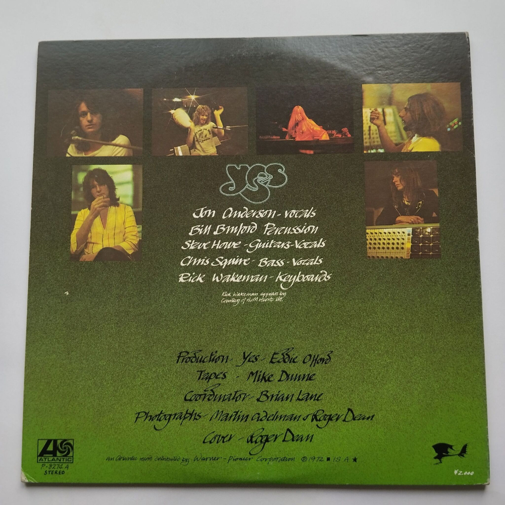 Винтажная виниловая пластинка LP Yes Close To The Edge (Japan 1972) (No Obi) Cord Of Life