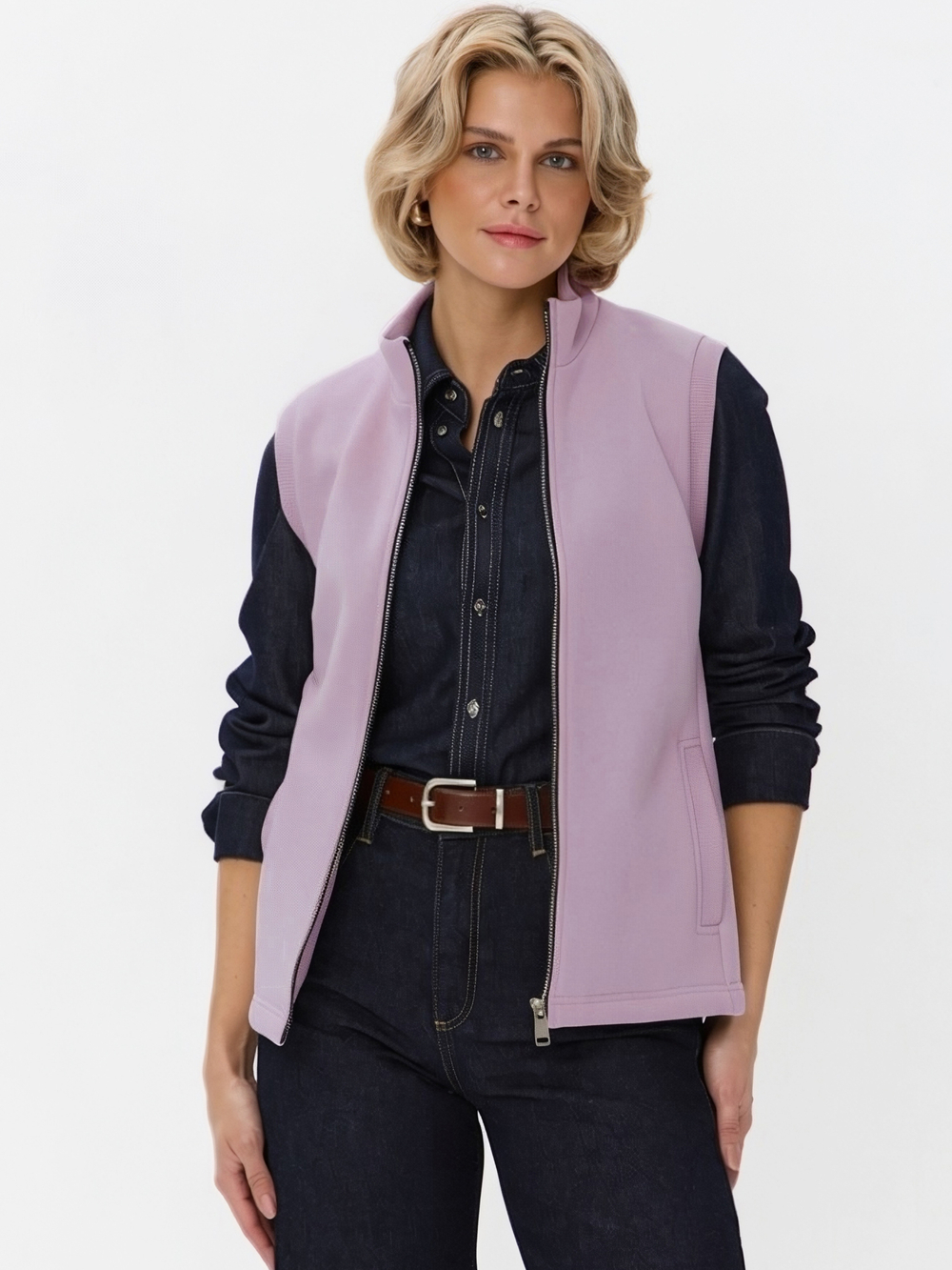 Жилет с начесом на молнии