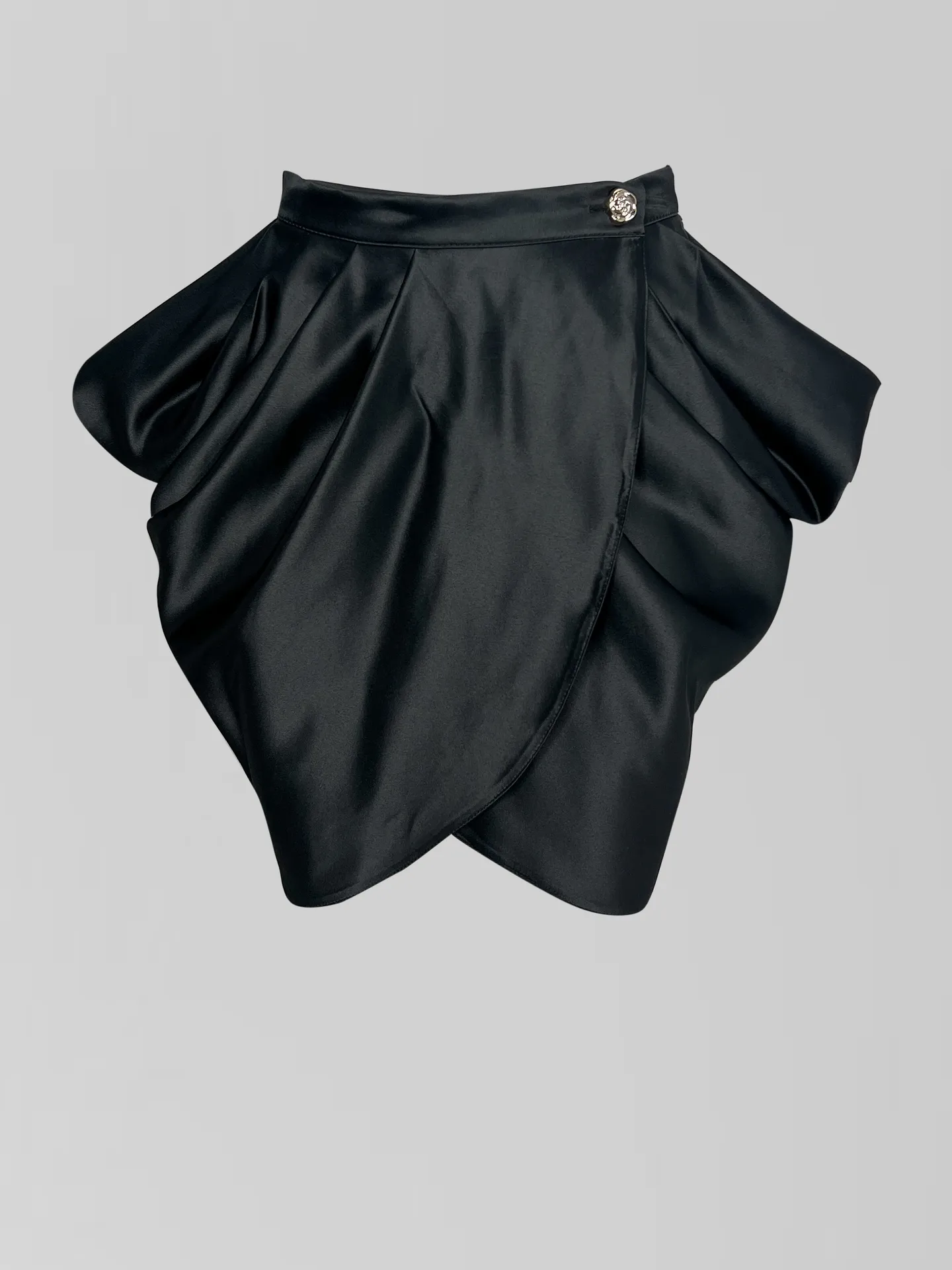 Костюм Bisher из корсета без лямок на молнии и атласной юбки с защипами