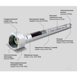 Подводка для воды 1/2"х2.5 м, Г-Ш, сталь, полимер, ProFactor, PF WFH 524.250