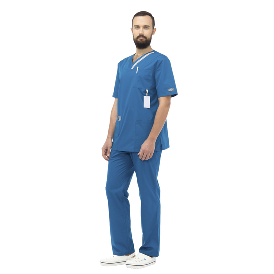 Костюм мужской "Юник" (морская волна/с.серый)