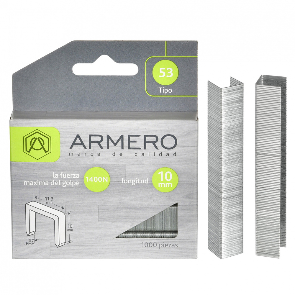Скобы для степлера Armero A312/008, тип 53, 10 мм