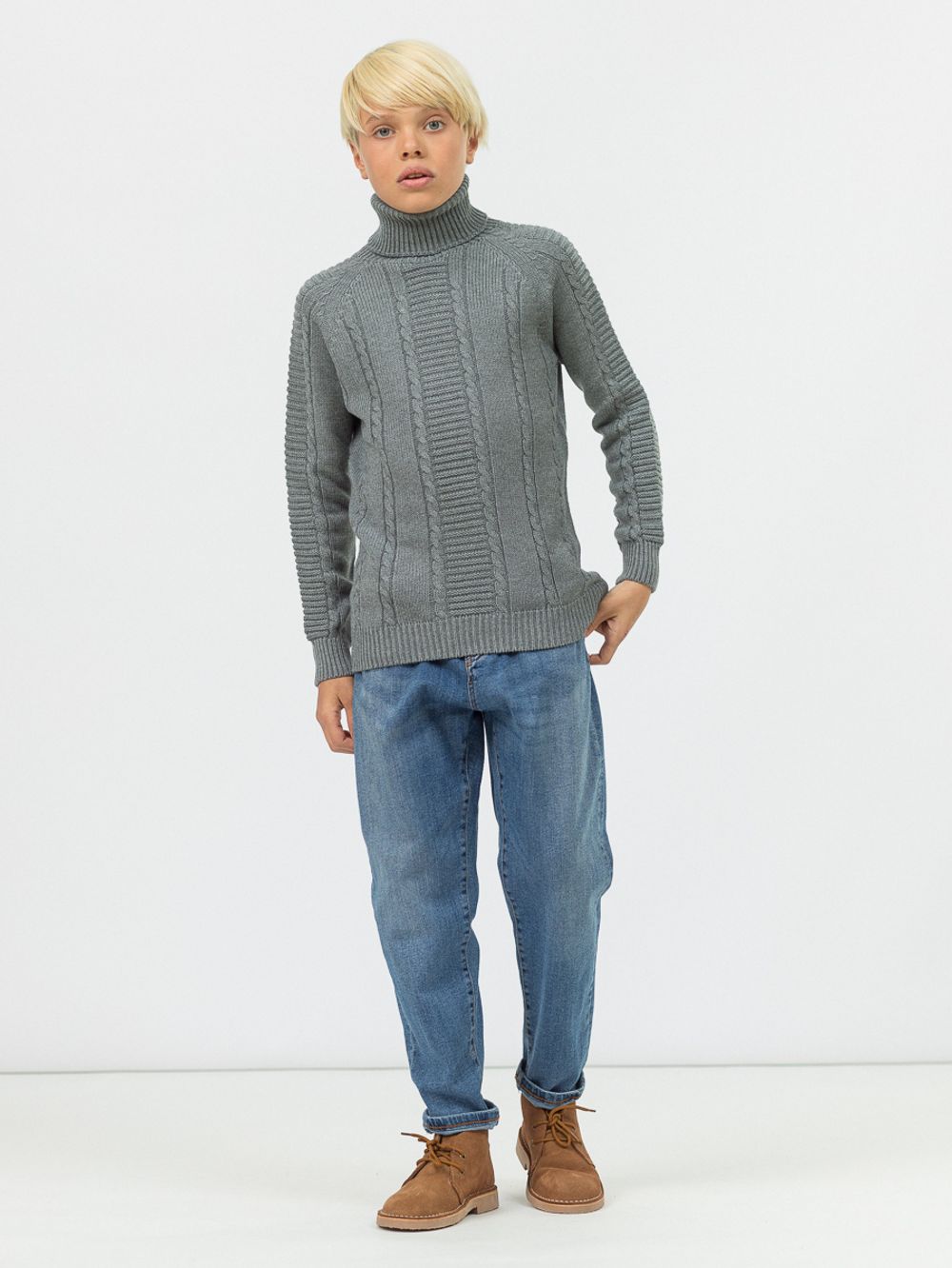 Джемпер для мальчика AT440 серый