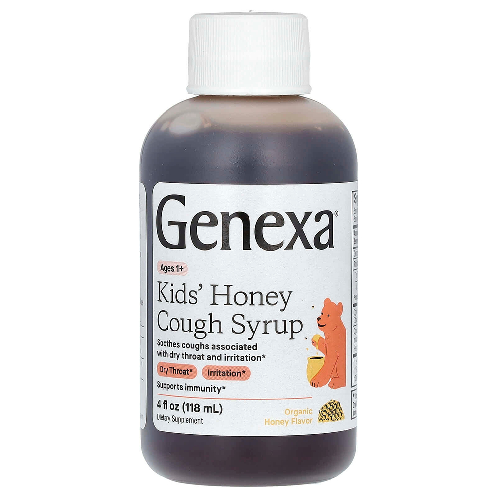 Genexa, Kid's Honey, сироп от кашля, для детей от 1 года, органический мед, 118 мл (4 жидк. унц.)