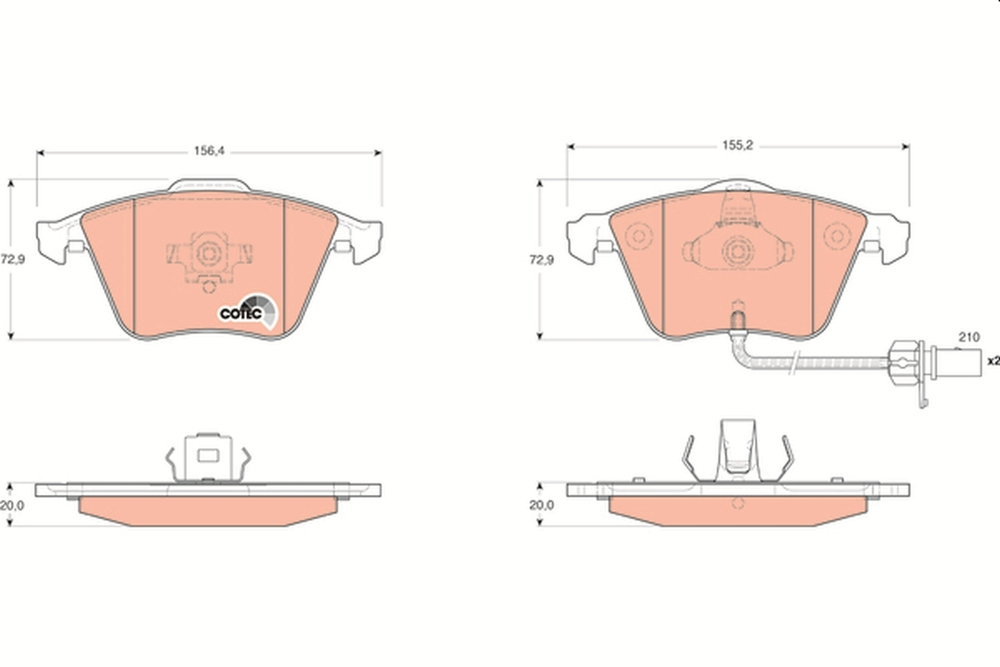 TRW - GDB1659-TRW - Brake Pad Set, disc brake