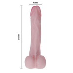 Baile BW-008070NG – телесный фаллоимитатор на присоске с внутренним хребтом, 23,5 см