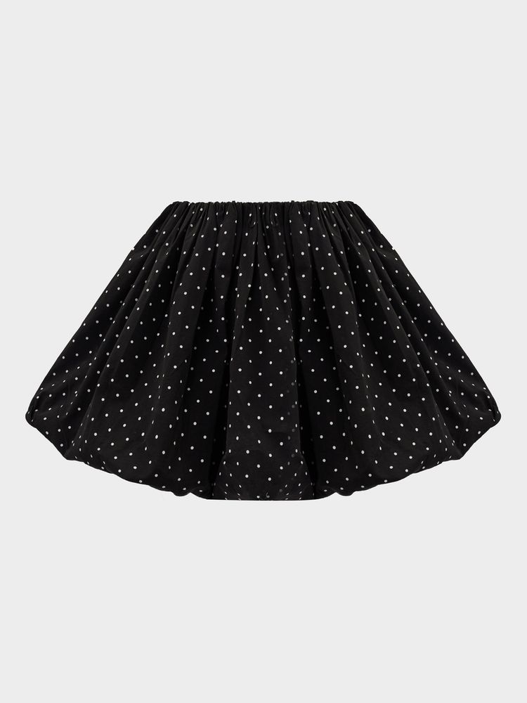 Юбка в горошек / black