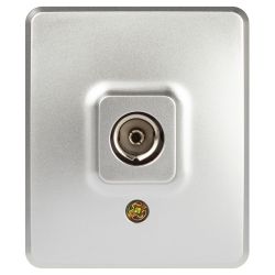 Розетка ЭРА Эксперт 11-3201-03 TV одиночная, IP20, ОУ, алюминий