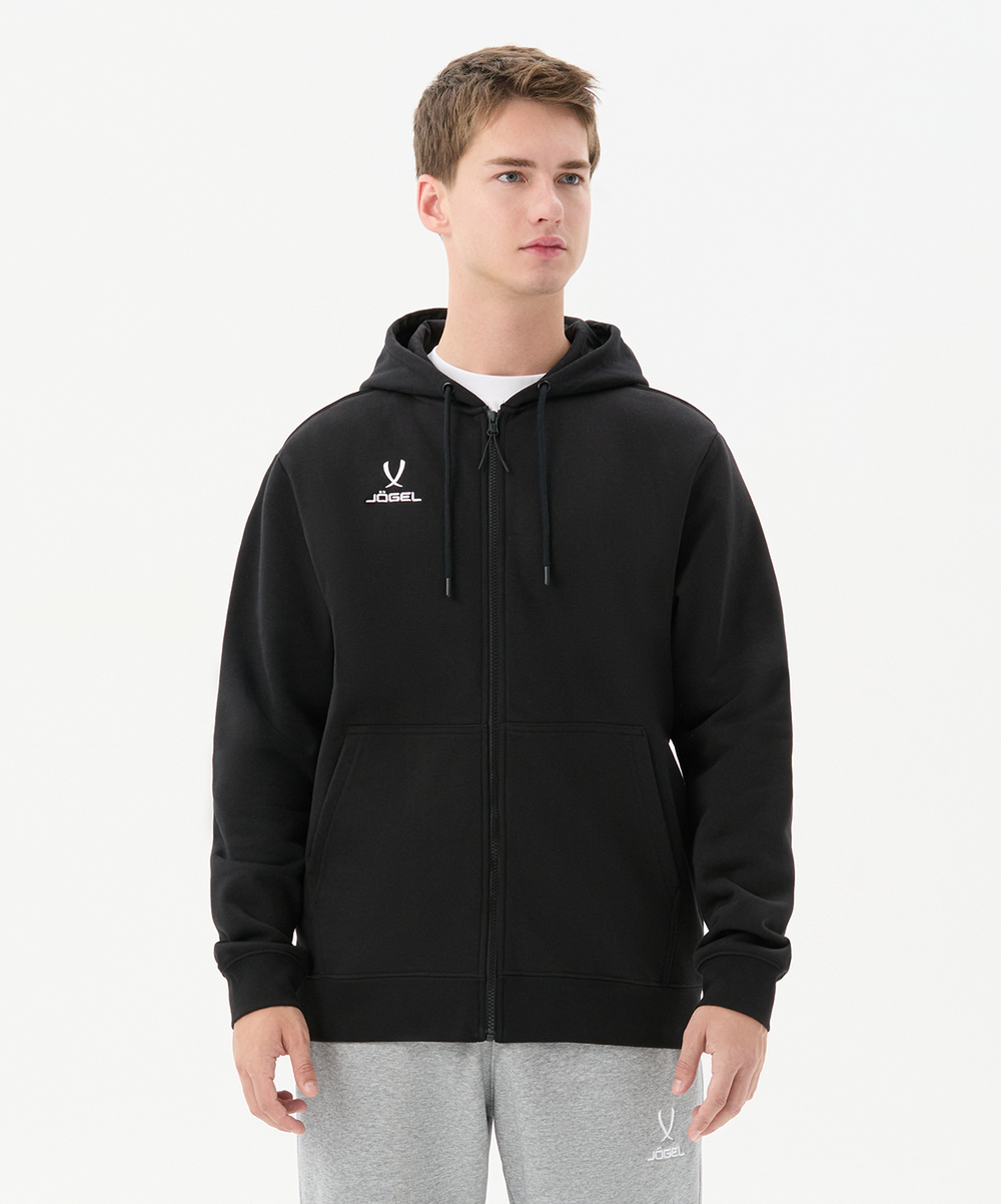 Флисовое худи на молнии ESSENTIAL Cotton Fleece FZ Hoodie, черный