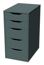 Комод Ингар 5 36x71x53, серо-бирюзовый