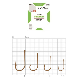 Крючки Cobra Feeder Classic CF201, размер №12, упаковка 10 шт.