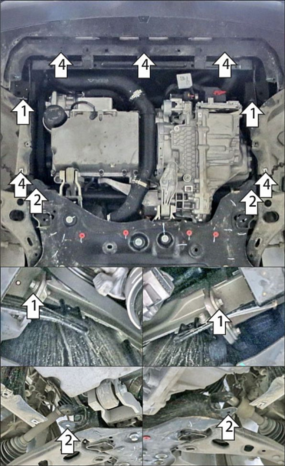 Защита стальная 2 мм Д, КПП Geely Atlas V=2,0 с 2024г MOTODOR.74207