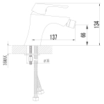 LM4508C Юнит Смеситель для биде, хром (к/к 6)