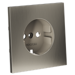 Накладка для розетки с заземлением, (никель) Voltum S70 Metal VLSM000611