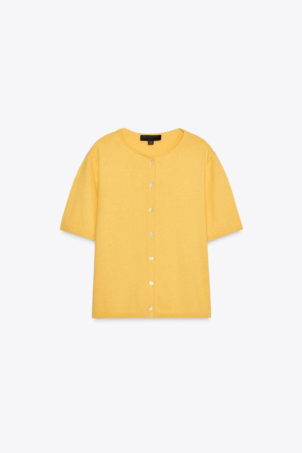 ZARA ОДНОТОННЫЙ КАРДИГАН, ЖЕЛТЫЙ